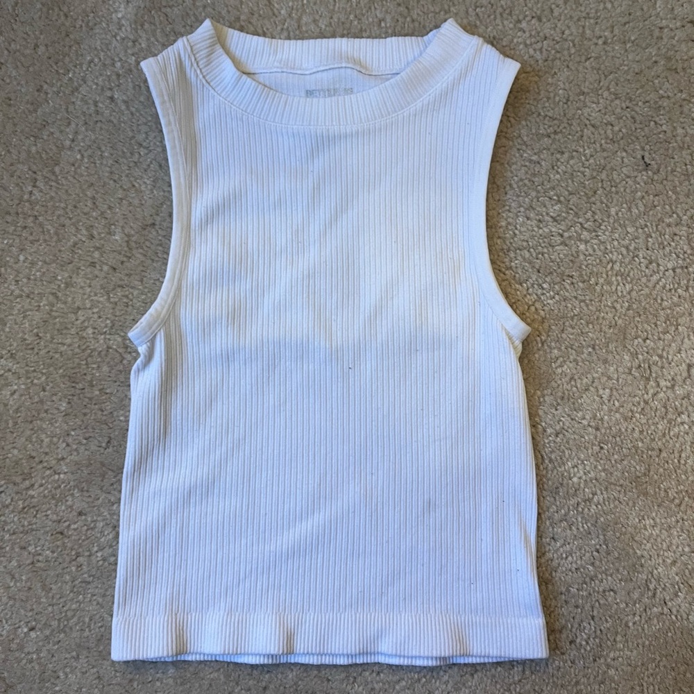 cropped white tank top